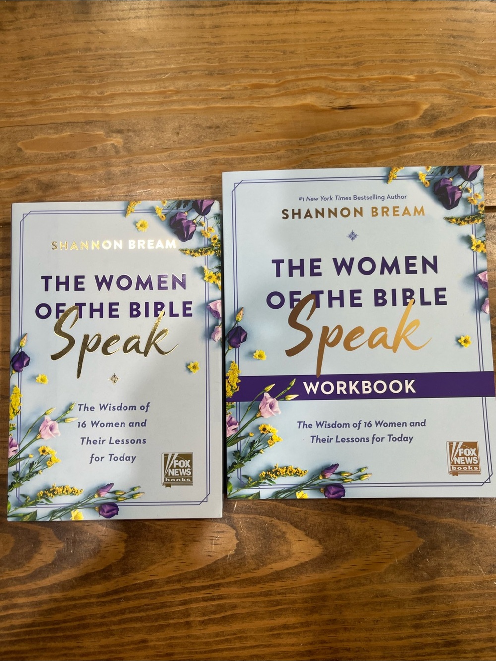 Shannon Bream "The Women of the Bible Speak" & Workbook - Lavender Floral Covers